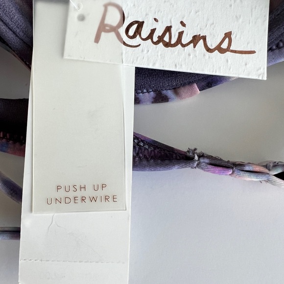 RAISINS - Purple Tie Dye Push Up Bikini Top - Picture 6 of 9